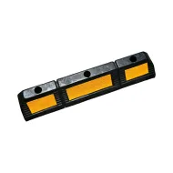 Černo-žlutý gumový parkovací reflexní doraz FLOMA - 57 x 11,5 x 8 cm