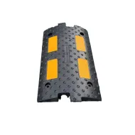 Černo-žlutý gumový kabelový most - 50 x 30 x 5,5 cm