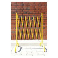 Černo-žlutá ocelová mobilní bariéra - 310 x 109 cm