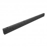 Šedý gumový zahradní obrubník FLOMA Rockwall - 122 x 5,1 x 8,9 cm