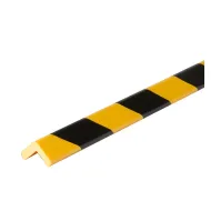 Černo-žlutá pěnová ochrana rohů zdí, stěn typ E - 100 x 2,6 x 2,6 cm