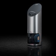 Stříbrný nerezový čistič bot s koženým povrchem Heute Ellipse plus