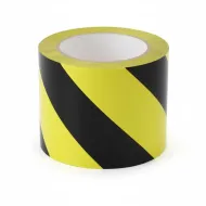 Černo-žlutá levá výstražná páska - 33 m x 6 cm