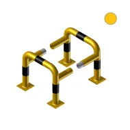 Žluto-černá kovová modulová ochrana sloupů - 6,03 x 50 x 50 x 40 cm