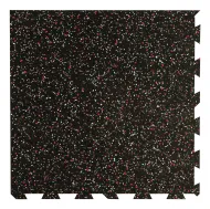 Černo-bílo-červená gumová modulová puzzle dlažba (roh) FLOMA SF1100 IceFlo - 100 x 100 x 0 - zvětšit obrázek