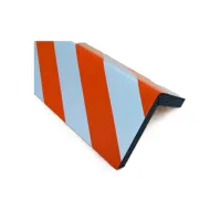 Červeno-bílá pěnová ochrana rohů zdí, stěn (roh) - 50 x 12,5 x 2 cm