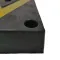 Černo-žlutý gumový reflexní doraz na rampu - 30 x 