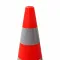 Oranžový plastový (PVC) dopravní reflexní kužel FL