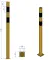 Černo-žlutý ocelový sloupek - 6 x 110 cm