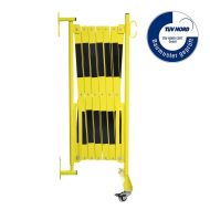 Černo-žlutá nástěnná mobilní zábrana - 4 x 1,05 m