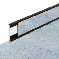 PVC vinylová soklová podlahová lišta Fortelock Business Tornes urane C010 brown - 200 x 5,