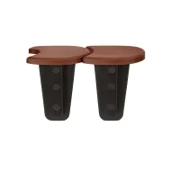 Hnědý plastový zahradní obrubník GC80 - 383,4 x 11,5 cm