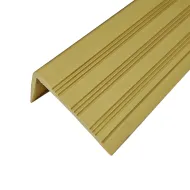 Béžová plastová PVC protiskluzová schodová hrana F816 - 150 x 8,2 x 4,5 cm