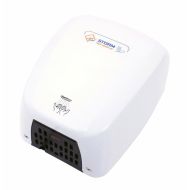 Bílý kovový bezdotykový horkovzdušný vysoušeč rukou Jet Dryer STORM