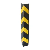 Černo-žlutá gumová ochrana rohů zdí a stěn FLOMA WP56 - 100 x 14 x 1 cm