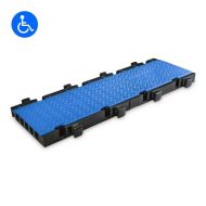 Černo-modrý plastový modulární kabelový most s víkem DEFENDER MIDI 5 2D - 100 x 32,5 x 5,4