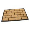 Kokosová čisticí venkovní vstupní rohož FLOMA Rectangle - Bricks - délka 45 cm, šířka 75 c
