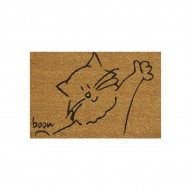 Kokosová čistící venkovní vstupní rohož FLOMA Cat - 40 x 60 x 1,4 cm