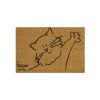 Kokosová čistící venkovní vstupní rohož FLOMA Cat - 40 x 60 x 1,4 cm