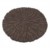 Hnědý gumový zahradní nášlap FLOMA Wood (dřevo) - 46 x 46 x 1,7 cm