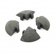 Šedý plastový rohový nájezd pro terasovou dlažbu Linea Easy - 5,4 x 5,4 cm výška 2,5 cm -  - zvětšit obrázek