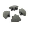 Šedý plastový rohový nájezd pro terasovou dlažbu Linea Easy - 5,4 x 5,4 cm výška 2,5 cm - 