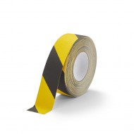 Černo-žlutá korundová snímatelná protiskluzová páska FLOMA Hazard Standard Removable - 18,