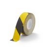Černo-žlutá korundová snímatelná protiskluzová páska FLOMA Hazard Standard Removable - 18,