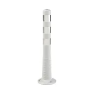 Bílý plastový (PE) samonarovnávací reflexní sloupek FLOMA - 20 x 75 cm