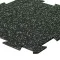 Černo-zelená gumová modulová puzzle dlažba (okraj)