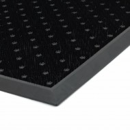Černá čistící venkovní vstupní rohož FLOMA Dots - 37 x 60 x 1,8 cm
