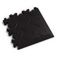 Černý plastový PVC rohový nájezd Fortelock Industry ECO Premium 2016 (diamant) - 14 x 14 x