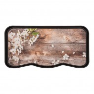 Plastový odkapávač na boty FLOMA Woodpanel Flowers - 38 x 75 x 2,1 cm - zvětšit obrázek