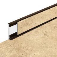 PVC vinylová soklová podlahová lišta Fortelock Business Tornes saturn C011 brown - 200 x 5