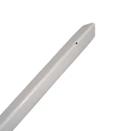 Bílá ocelová ochrana rohů zdí, stěn s otvory pro šrouby CP10 - 150 cm x 4 x 4 cm x 0,1 cm