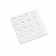 Bílý plastový roh AT-HRD, AvaTile - 13,7 x 13,7 x 1,6 cm