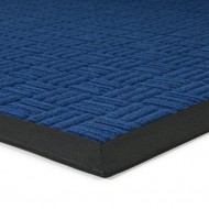 Modrá textilní gumová vstupní rohož FLOMA Criss Cross - délka 120 cm, šířka 180 cm, výška 
