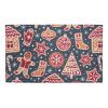 Textilní gumová čistící vnitřní vstupní rohož FLOMA Cookie Mania - 45 x 75 x 1,1 cm