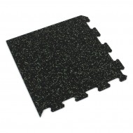 Černo-zelená gumová modulová puzzle dlažba (roh) FLOMA IceFlo SF1100 - 47,8 x 47,8 x 0,8 c - zvětšit obrázek