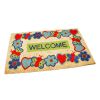 Kokosová vstupní rohož Welcome - Cheerful - 75 x 45 x 1,7 cm