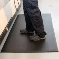 Černá protiskluzová protiúnavová průmyslová rohož - 150 x 90 x 0,9 cm