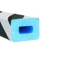 Černo-bílá pěnová výstražná fotoluminiscenční ochrana rohů zdí, stěn PI-2 - 100 x 4,3 x 3 