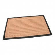 Béžová textilní gumová čisticí vstupní rohož FLOMA Stripes - Deco - délka 45 cm, šířka 75 