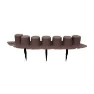 Hnědý plastový zahradní obrubník GC70 - 405 x 6 cm