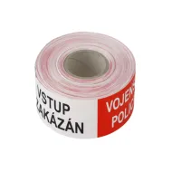 Červeno-bílá vytyčovací páska VOJENSKÁ POLICIE - VSTUP ZAKÁZÁN - 500 m x 7,5 cm