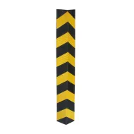 Černo-žlutá gumová ochrana rohů zdí a stěn FLOMA WP56 - 120 x 14 x 1 cm