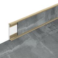 PVC vinylová soklová podlahová lišta Fortelock Business Viken deep night C001 beige - 200 