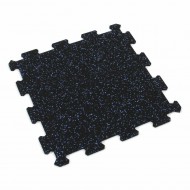 Černo-modrá gumová modulová puzzle dlažba (střed) FLOMA FitFlo SF1050 - 47,8 x 47,8 x 0,8  - zvětšit obrázek