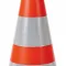 Oranžový plastový PVC reflexní dopravní kužel - 25