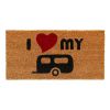Kokosová vnitřní čistící vstupní rohož FLOMA Ruco I love my trailer - 25 x 50 x 1,5 cm